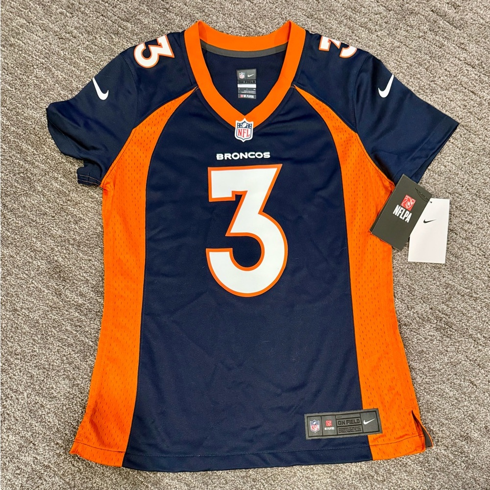 Nike Women's Navy and Orange Broncos Jersey